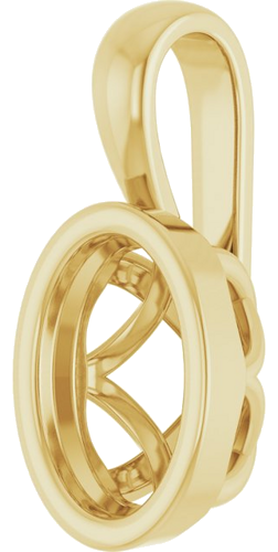 14K Yellow 7x5 mm Oval Pendant Mounting (2)