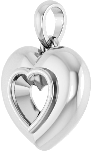 Pakabukas „Solitaire Puffed“ 925 Sidabro Heart Shape 5mm (2)