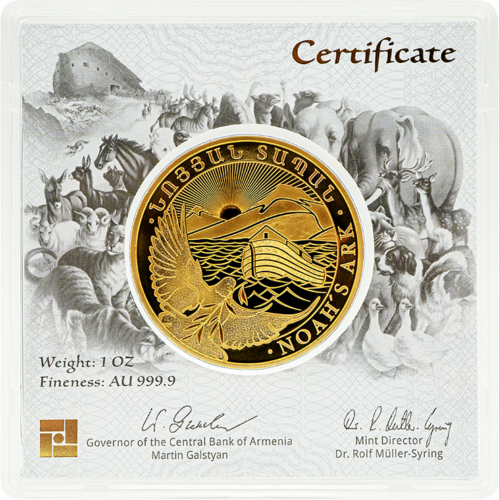 1 oz Noah's Ark 2021 Armenia gold coin (1)