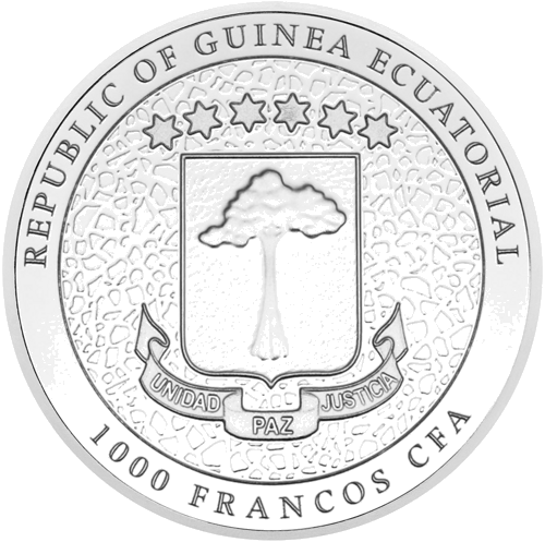 1 oz Žirafe 2021 Gvineja sudraba monēta (2)