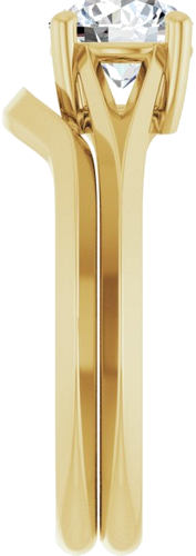 Sužadėtuvių Žiedas „Solitaire“ 585 Geltonojo Aukso Round 6.5mm (9)