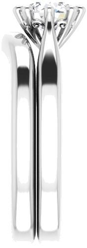 Sužadėtuvių Žiedas „Solitaire“ 585 Baltojo Aukso Round 5.8mm (9)