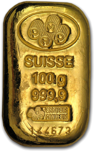 100 g Investment Gold Cast Bar PAMP Suisse (1)