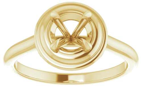 Sužadėtuvių Žiedas „Solitaire“ 585 Geltonojo Aukso Round 5.8mm (3)