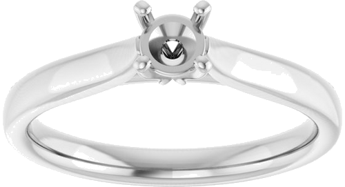 Platinum 4.1 mm Round Engagement Ring Mounting (3)