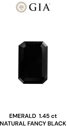 1.45 carat Fancy Black-VVS2 Natūralus Emerald Deimantas (1)