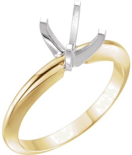 Sužadėtuvių Žiedas „Heavyweight Solitaire“ 14k yellow/white gold Round 5.4mm x 5.7mm (1)