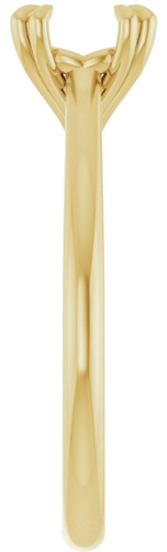 14K Yellow 6.5 mm Round Solitaire Engagement Ring Mounting (4)