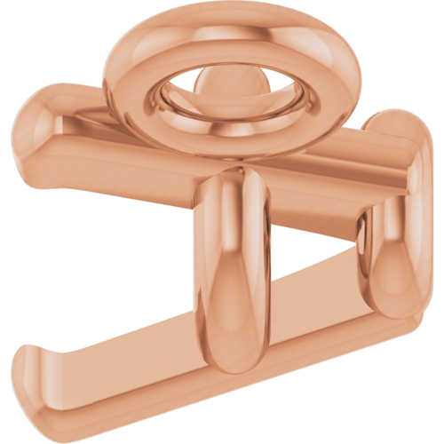 14K Rose 2.5 mm Round 3-Prong Necklace Center (3)