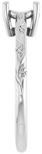 14K White 6.5 mm Round Solitaire Engagement Ring Mounting (4)