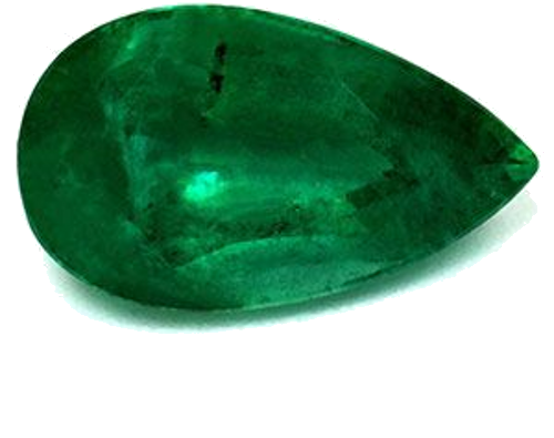 2.54 carat GREEN Pear Smaragdas (1)