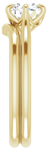 Sužadėtuvių Žiedas „Solitaire“ 585 Geltonojo Aukso Round 6.5mm (9)