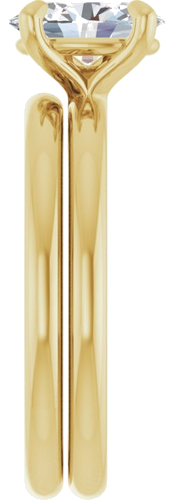 Sužadėtuvių Žiedas „Solitaire“ 750 Geltonojo Aukso Oval 8mm x 6mm (9)