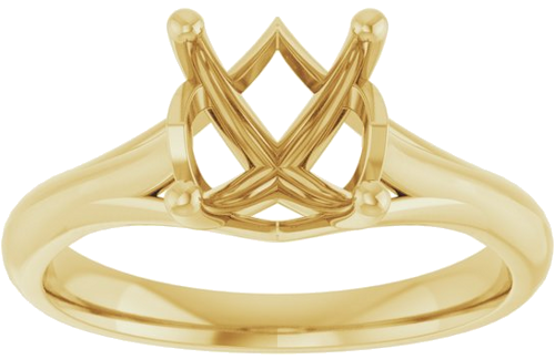 Sužadėtuvių Žiedas „Solitaire“ 585 Geltonojo Aukso Round 8mm (3)