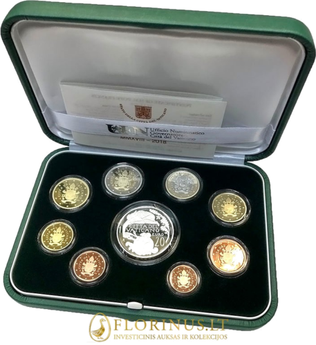 2018 Vatican Proof euro coin set and 20 euro silver coin (2)