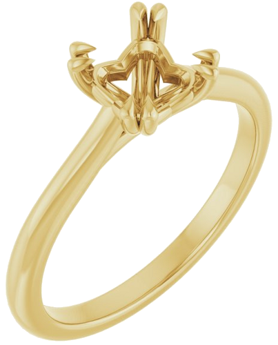 Sužadėtuvių Žiedas „Solitaire“ 585 Geltonojo Aukso Square 5.5mm (1)