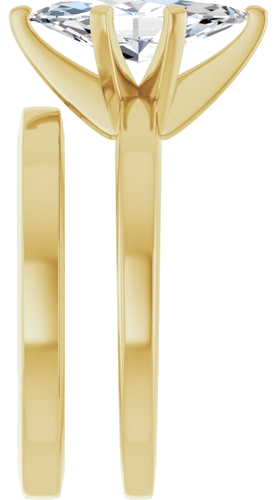 Sužadėtuvių Žiedas „Solitaire“ 585 Geltonojo Aukso Marquise 12mm x 6mm (9)