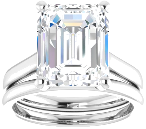 Sužadėtuvių Žiedas „Solitaire“ 585 Baltojo Aukso Emerald 11mm x 9mm (8)