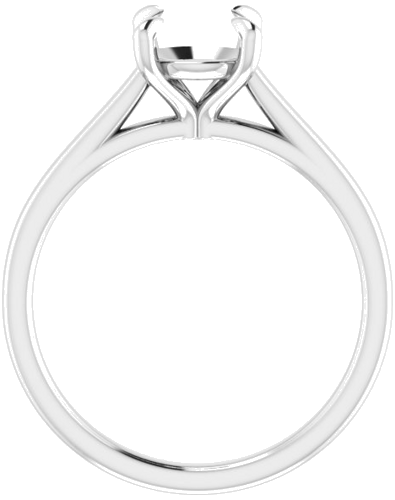 Platinum  7 mm Round Solitaire Engagement Ring Mounting (2)