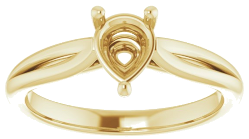 14K Yellow 7x5 mm Pear Engagement Ring Mounting (3)