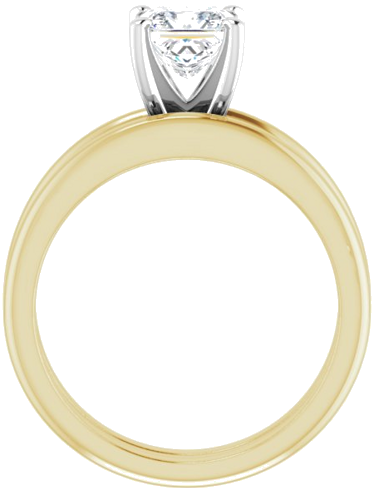 Sužadėtuvių Žiedas „Solitaire“ 585 Baltojo Ir Geltonojo Aukso Square 5.5mm (7)