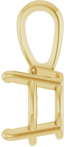 14K Yellow 8 mm Round 4-Prong Pendant Mounting (3)