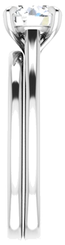 14K White  6.5 mm Round Solitaire Engagement Ring Mounting (9)