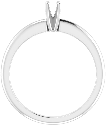 14K White  3 mm Round Solitaire Engagement Ring Mounting (2)