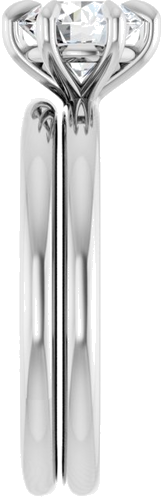 Sužadėtuvių Žiedas „Solitaire“ 950 Platinos Round 6.5mm (9)
