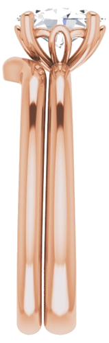 Sužadėtuvių Žiedas „Solitaire“ 585 Rožinis Aukso Oval 7mm x 5mm (9)