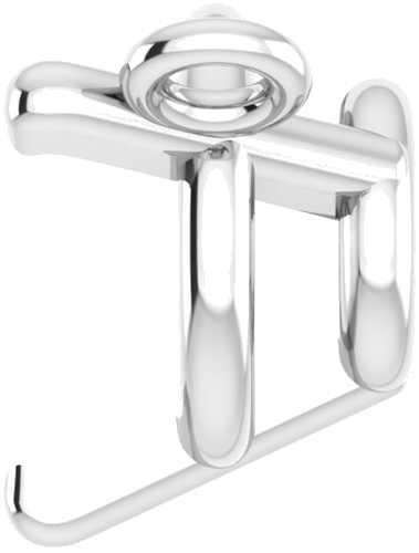 14K White 5.5 mm Round 3-Prong Necklace Center (3)