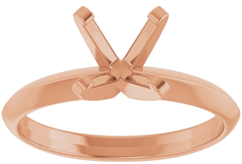 14K Rose 7 mm Round Solitaire Engagement Ring Mounting (3)