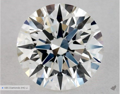 0.54 carat G-VVS2 Excellent cut Natūralus Round Deimantas (1)