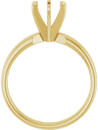 14K Yellow 6.5 mm Round Solitaire Engagement Ring Mounting (2)