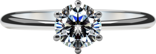 0,28 ct Round-cut W-SI natūraliu deimantu inkrustuotas auksinis sužadėtuvių žiedas (1)