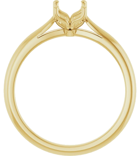 14K Yellow  7x5 mm Emerald Solitaire Engagement Ring Mounting (2)