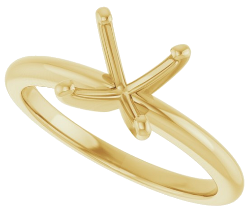 Sužadėtuvių Žiedas „Solitaire“ 585 Geltonojo Aukso Cushion 7mm (5)