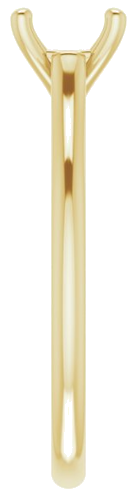 14K Yellow 6.5 mm Round Solitaire Engagement Ring Mounting (4)