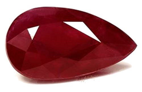 3.73 carat RED Pear Rubinas (1)