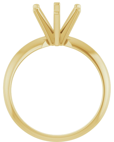 14K Yellow 10x8 mm Oval 6-Prong Solitaire Engagement Ring Mounting (2)