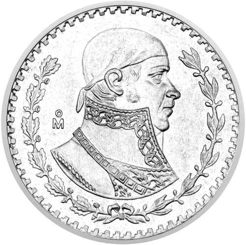 1 pesas Morelos Meksika (1957–1967) sidabrinė moneta (2)