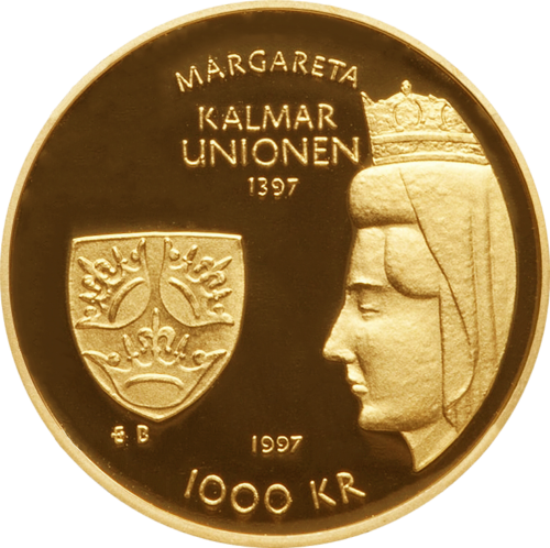 1000 kronor Carl XVI Gustaf 1997 Sweden gold coin (2)