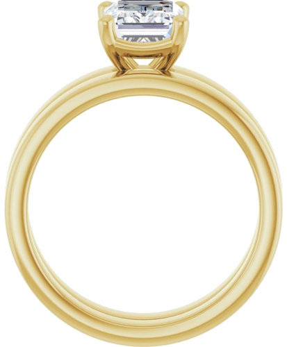 Sužadėtuvių Žiedas „Solitaire“ 585 Geltonojo Aukso Emerald 8mm x 6mm (7)