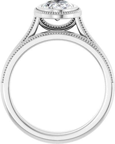 14K White 8 x 6 mm Oval Engagement Ring Mounting (7)