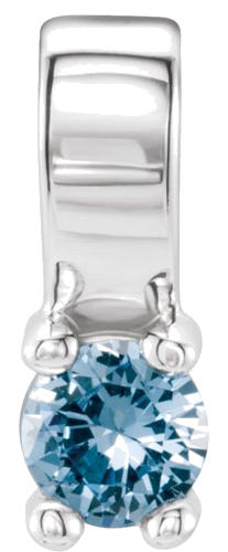 Sterling Silver 1-Stone Family Bar Pendant Mounting (4)