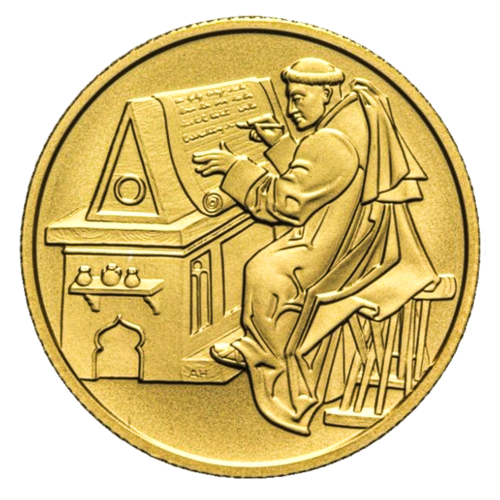 50 евро св. Бенедикт и св. Схоластика 2002 Австрия золотая монета (2)