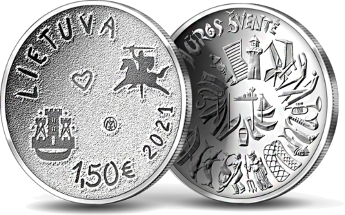 2021 LIETUVA JŪRAS SVĒTKI 1,5 EIRO MONĒTA (3)