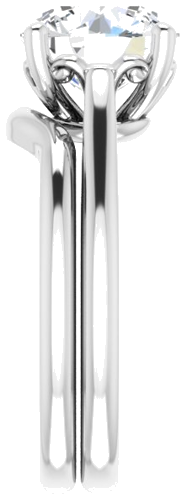 Platinum 9 mm Round Solitaire Engagement Ring Mounting (9)