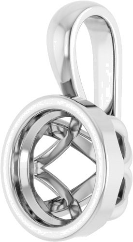 14K White 6.5 mm Round Pendant Mounting (2)