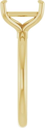 10K Yellow 9x7 mm Emerald Solitaire Engagement Ring Mounting (4)